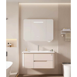 Vanity Cabinet with Smart Makeup Mirror Set